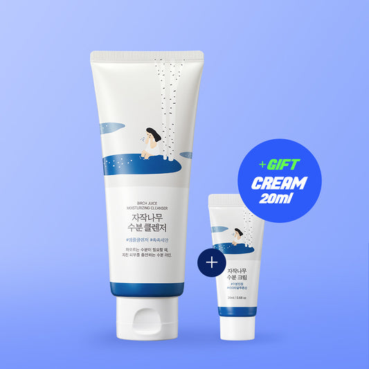 ROUND LAB Birch Juice Moisturizing Cleanser 150ml Special Set (+Cream 20ml)