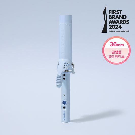 VODANA Glam Wave Curling Iron FV 36mm (Creamy Blue)