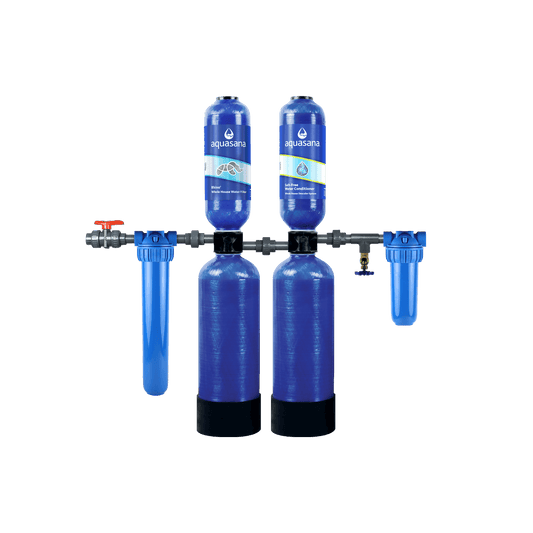 Aquasana Rhino Whole House Water Filter System With Salt-Free Water Conditioner Reduces 97% of Chlorine Home Water Filtration 10/1,000,000  WH-1000-CS