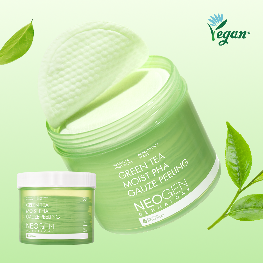 Neogen Dermalogy Green Tea Moist PHA Gauze Peeling 30 Sheets