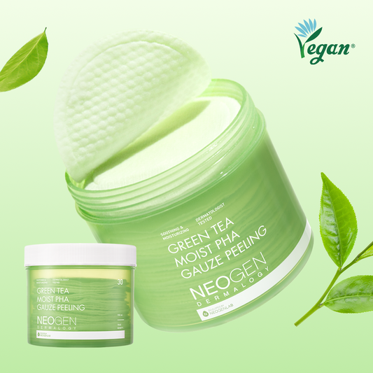 Neogen Dermalogy Green Tea Moist PHA Gauze Peeling 30 Sheets