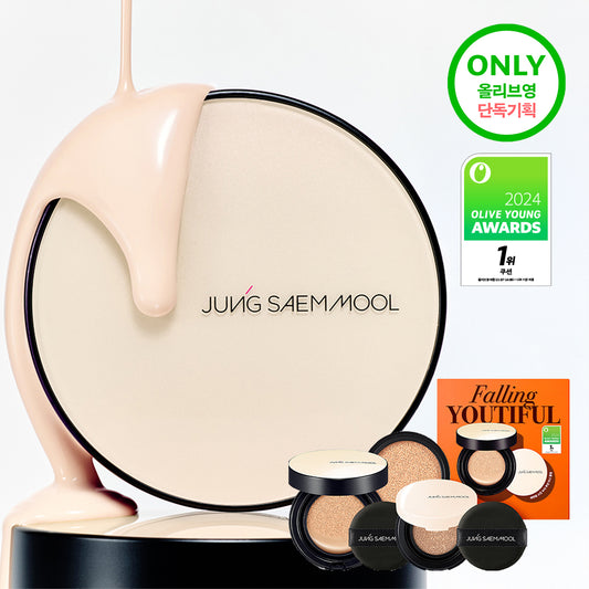 [New Color #Cream] JUNGSAEMMOOL Essential Skin Nuder Cushion (+Refill, Mini Cushion, Puff)